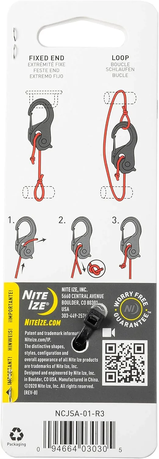 Nite Ize CamJam XT Aluminum Rope Tightener - Adjustable Rope Tightener Carabiner - Hiking & Camping Gear Essentials