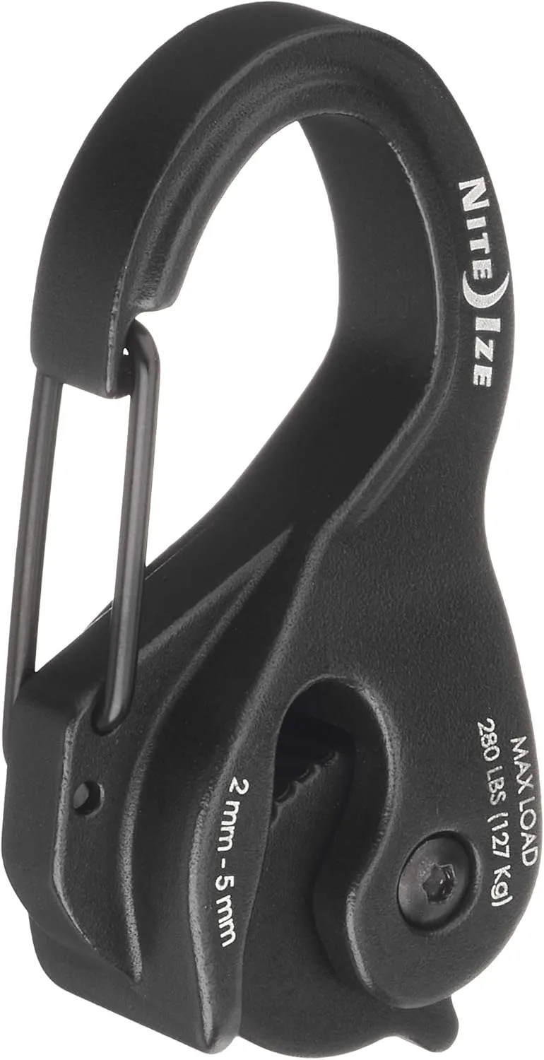 Nite Ize CamJam XT Aluminum Rope Tightener - Adjustable Rope Tightener Carabiner - Hiking & Camping Gear Essentials