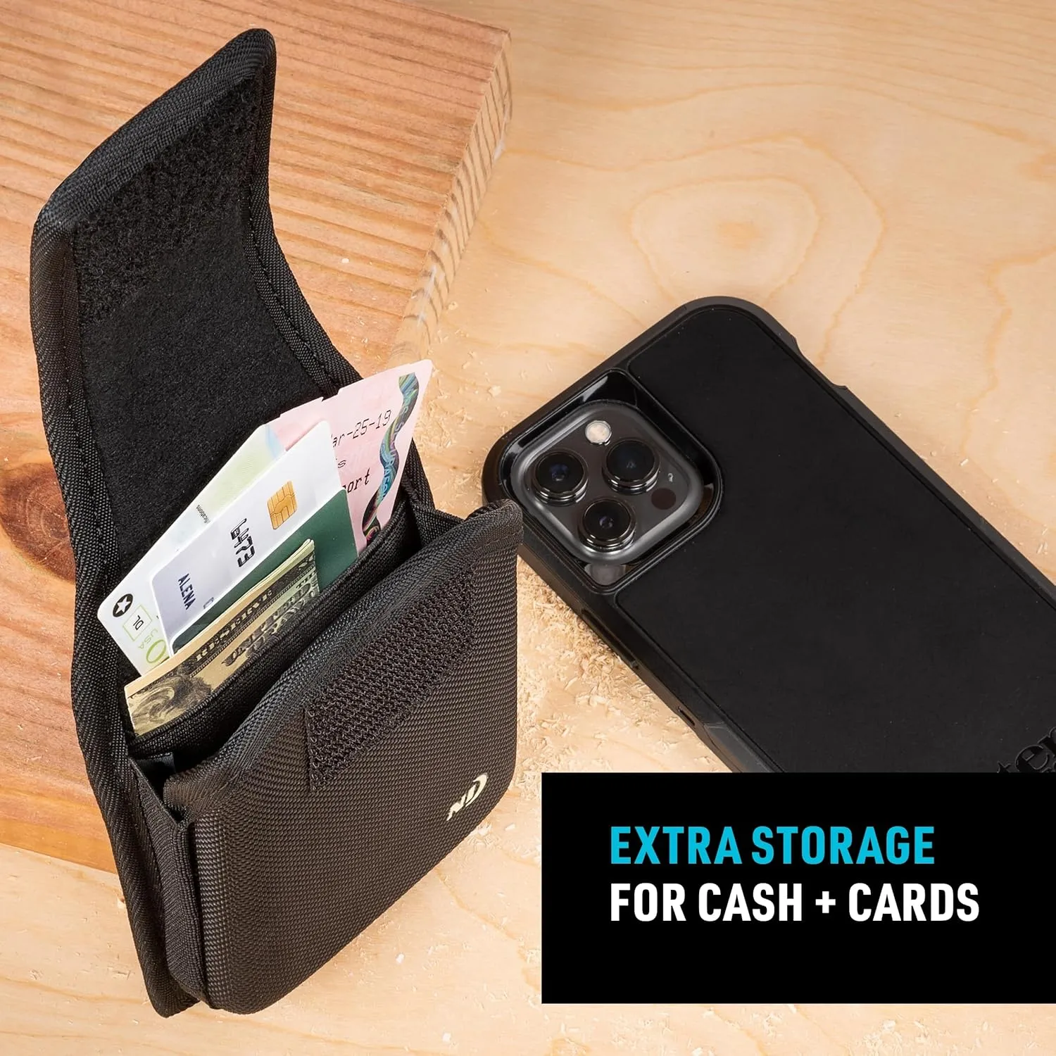 Nite Ize Clip Case Hardshell Universal Rugged Holster - Protective Phone Holder with Belt Clip