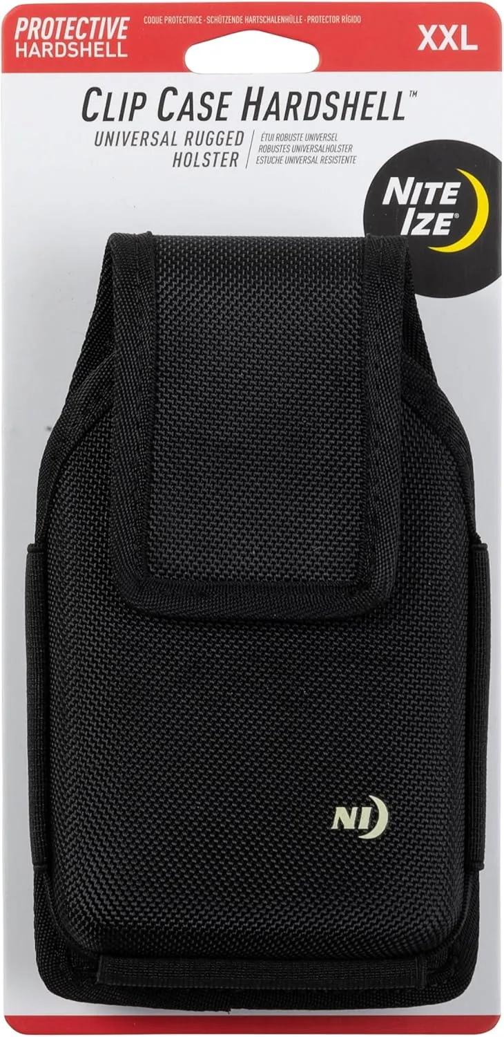 Nite Ize Clip Case Hardshell Universal Rugged Holster - Protective Phone Holder with Belt Clip