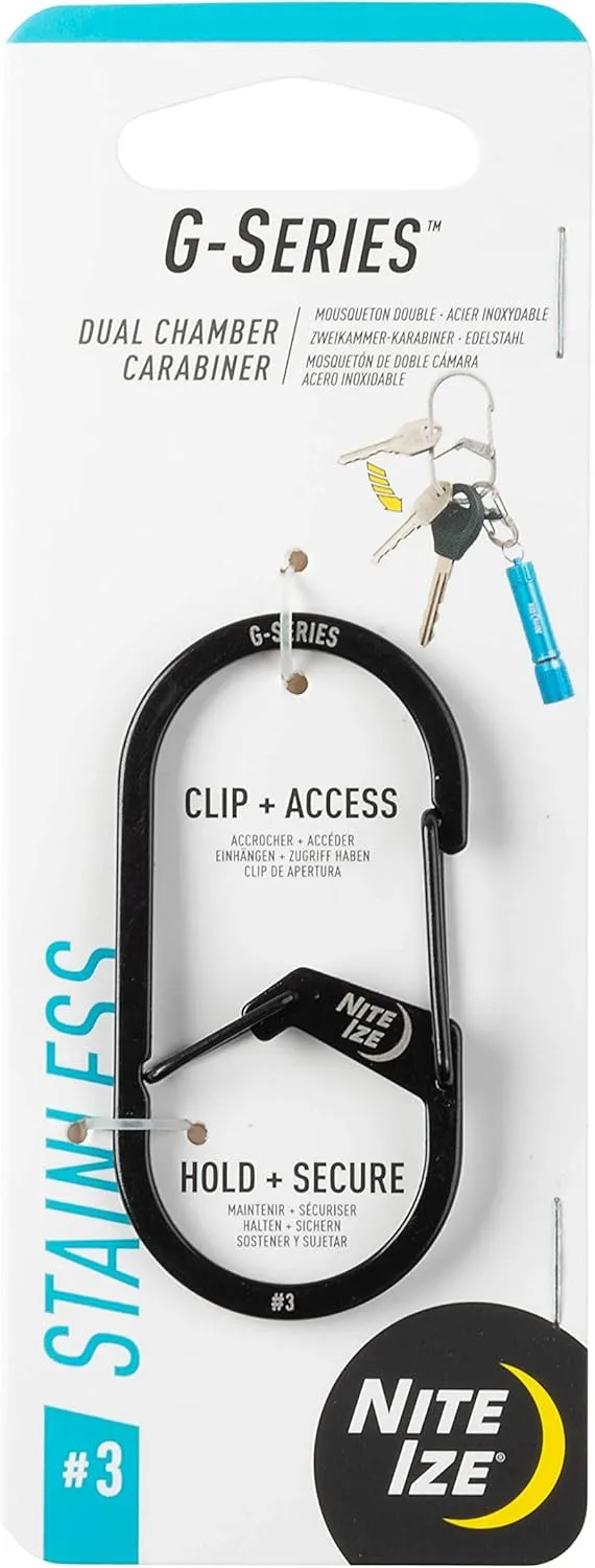 Nite Ize G-Series Dual Chamber Stainless Steel Carabiner
