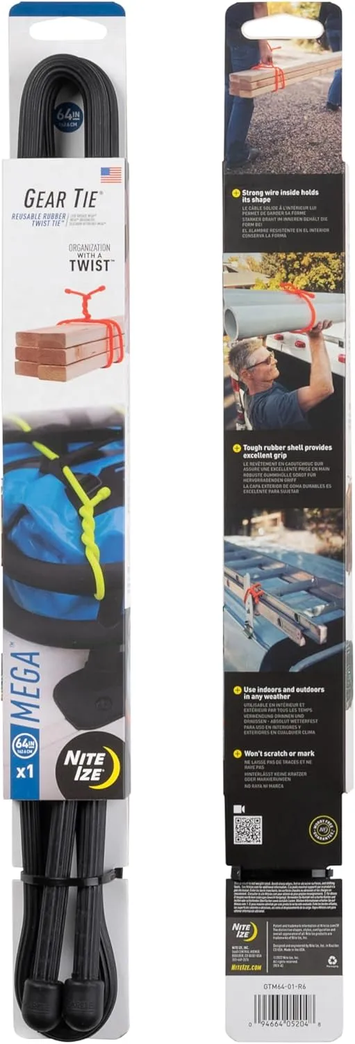 NITE IZE Gear Mega Twist Tie - Reusable Cord Organizer