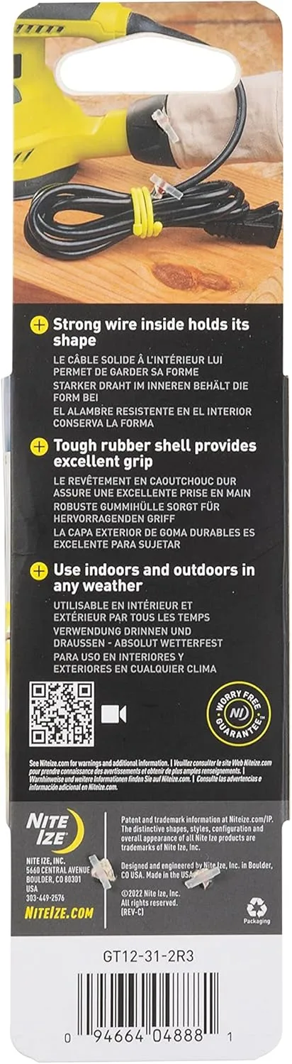 Nite Ize Original Gear Tie Reusable Rubber Twist Ties