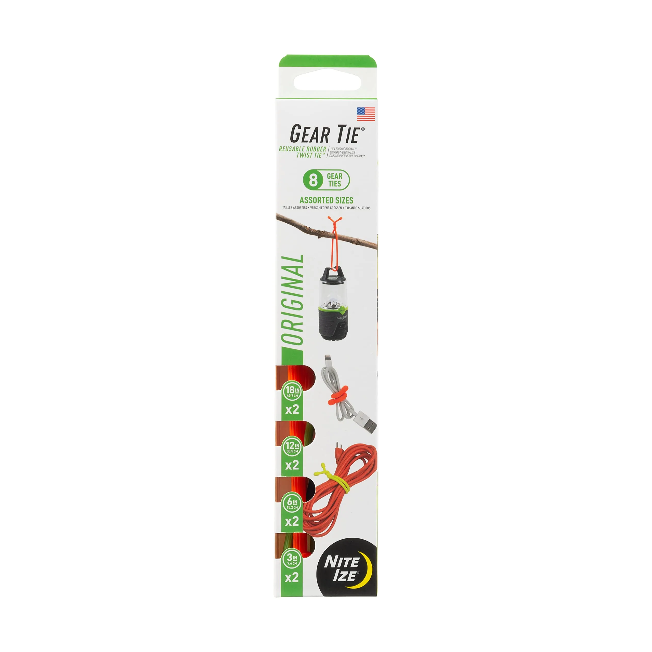 Nite Ize Original Gear Tie Reusable Rubber Twist Ties