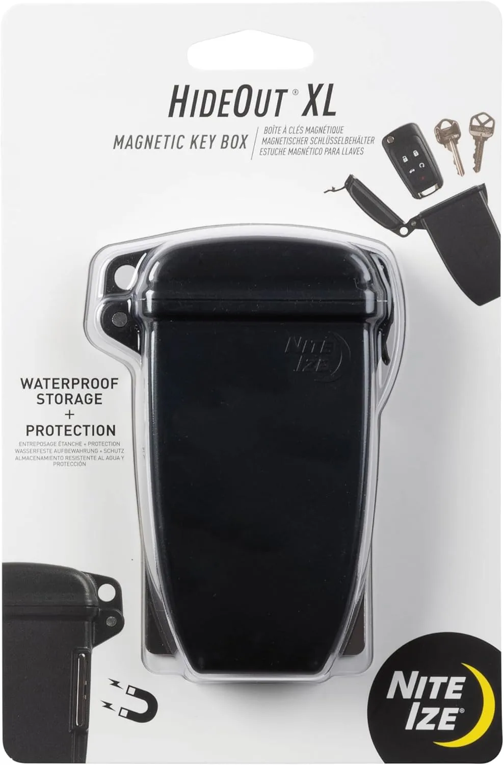 Nite Ize Hideout Magnetic Key Box - Waterproof Key Hider & Magnetic Key Holder