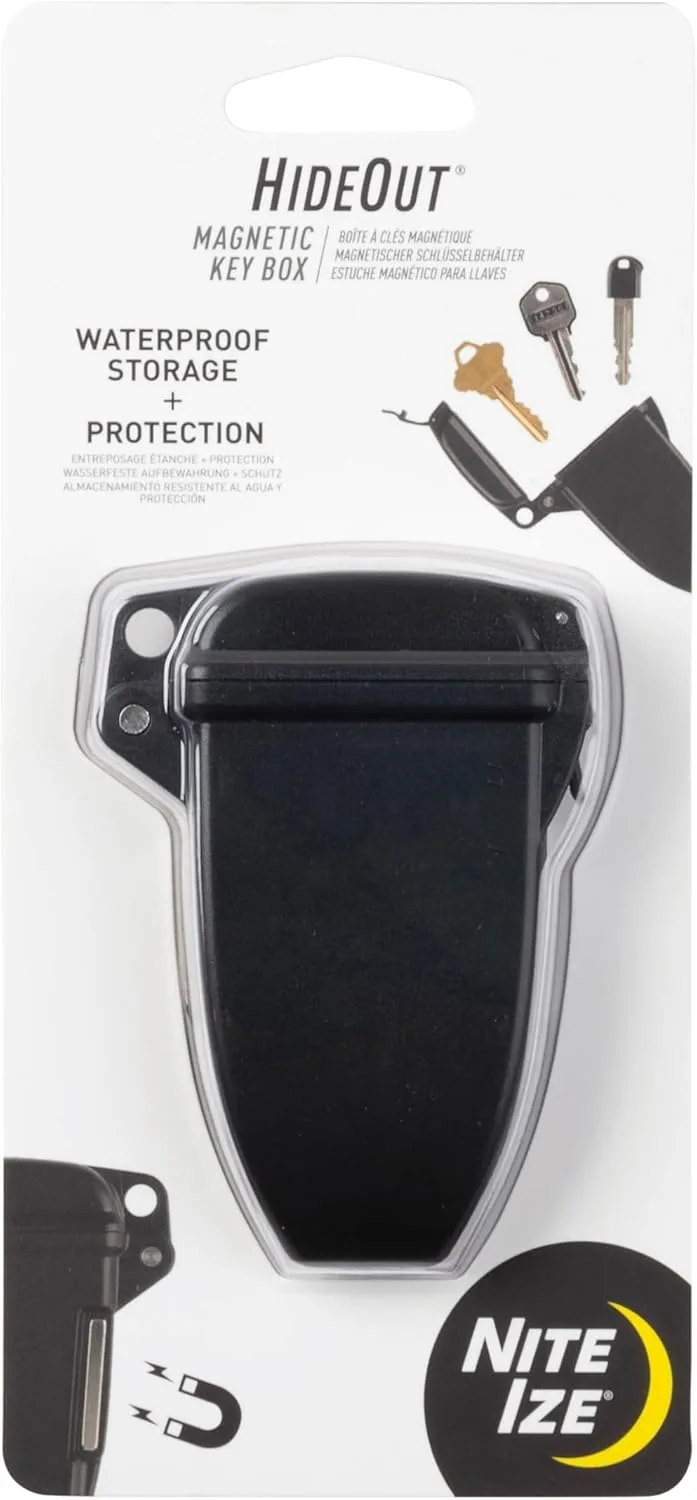 Nite Ize Hideout Magnetic Key Box - Waterproof Key Hider & Magnetic Key Holder