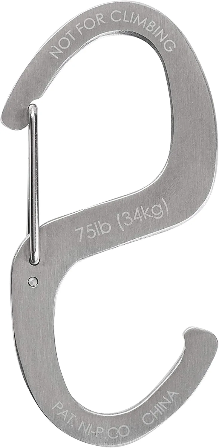 Nite Ize S-Biner Hook 'N Hold S-Hook, Stainless Steel S-Hook, Holds Pans, Tools and Plants, Stainless 1 Count (Pack of 1)