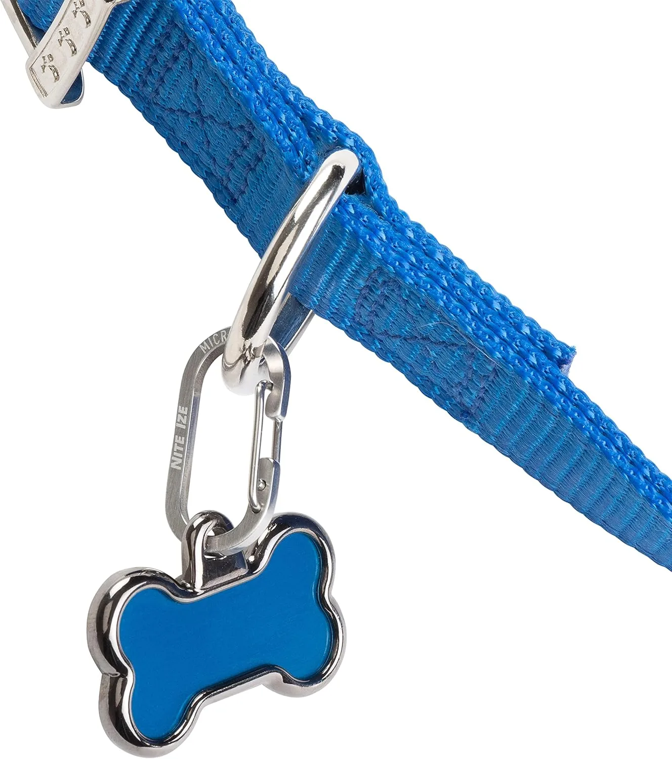 Nite Ize MicroLink Pet Tag Carabiner, Stainless Steel Cat and Dog Tag Clip, 2 Count (Pack of 1) LABEL