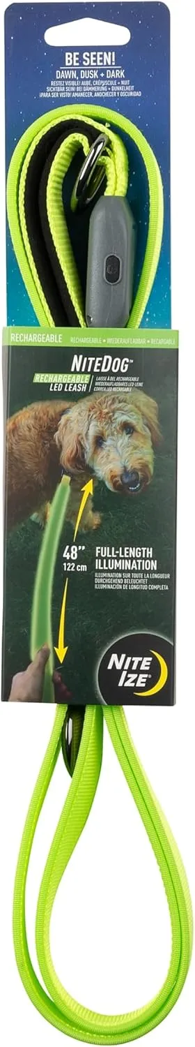 NITE IZE NiteDog Rechargeable LED Leash with Padded Handle