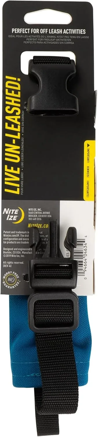 Nite Ize RadDog All-in-One Collar and Leash - Heavy-Duty Built-In 36-inch Retractable Leash