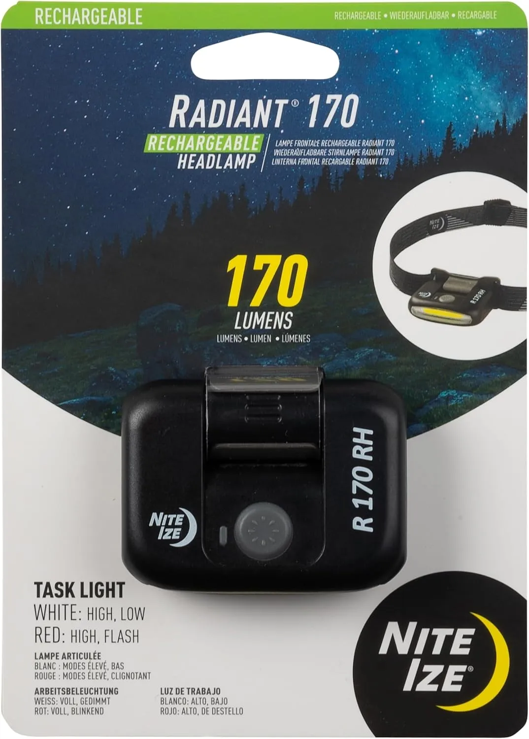 NITE IZE Radiant 170 Rechargeable Headlamp
