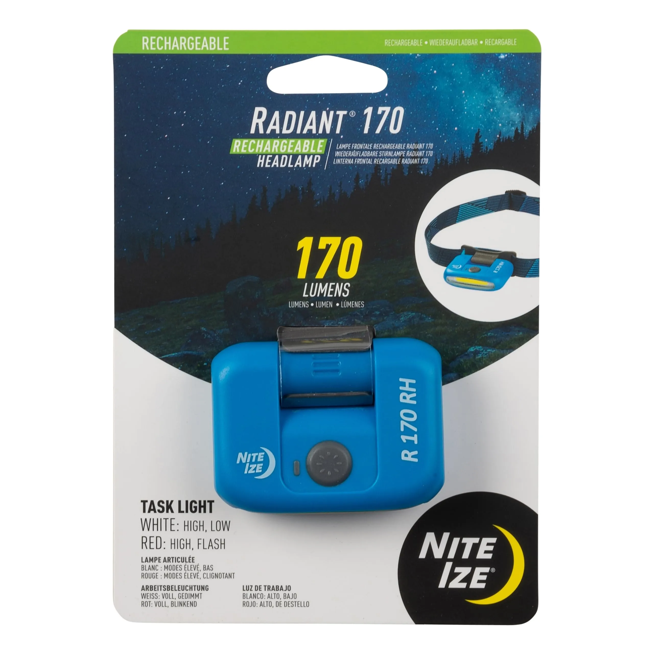 NITE IZE Radiant 170 Rechargeable Headlamp