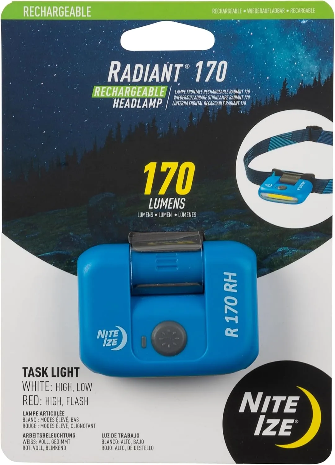NITE IZE Radiant 170 Rechargeable Headlamp