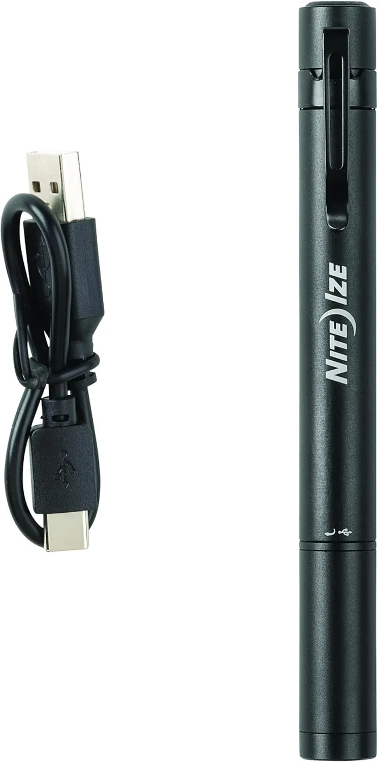Nite Ize Radiant Rechargeable Pen Light - Rechargeable Pen Flashlight - Mini Flashlight for Job Sites or Emergency Kits