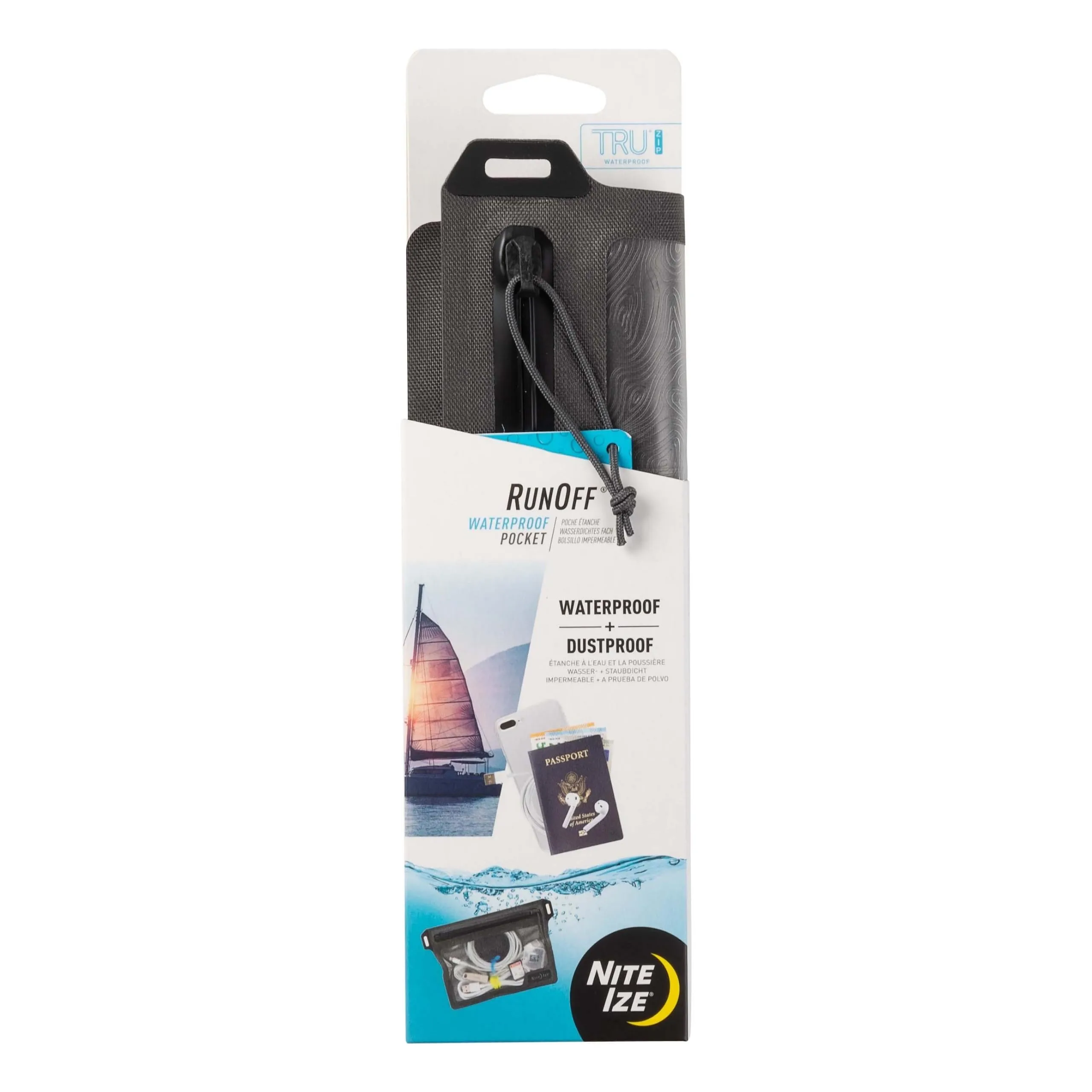 Nite Ize Runoff Waterproof Pocket - Waterproof Pouch for Passports, Phones