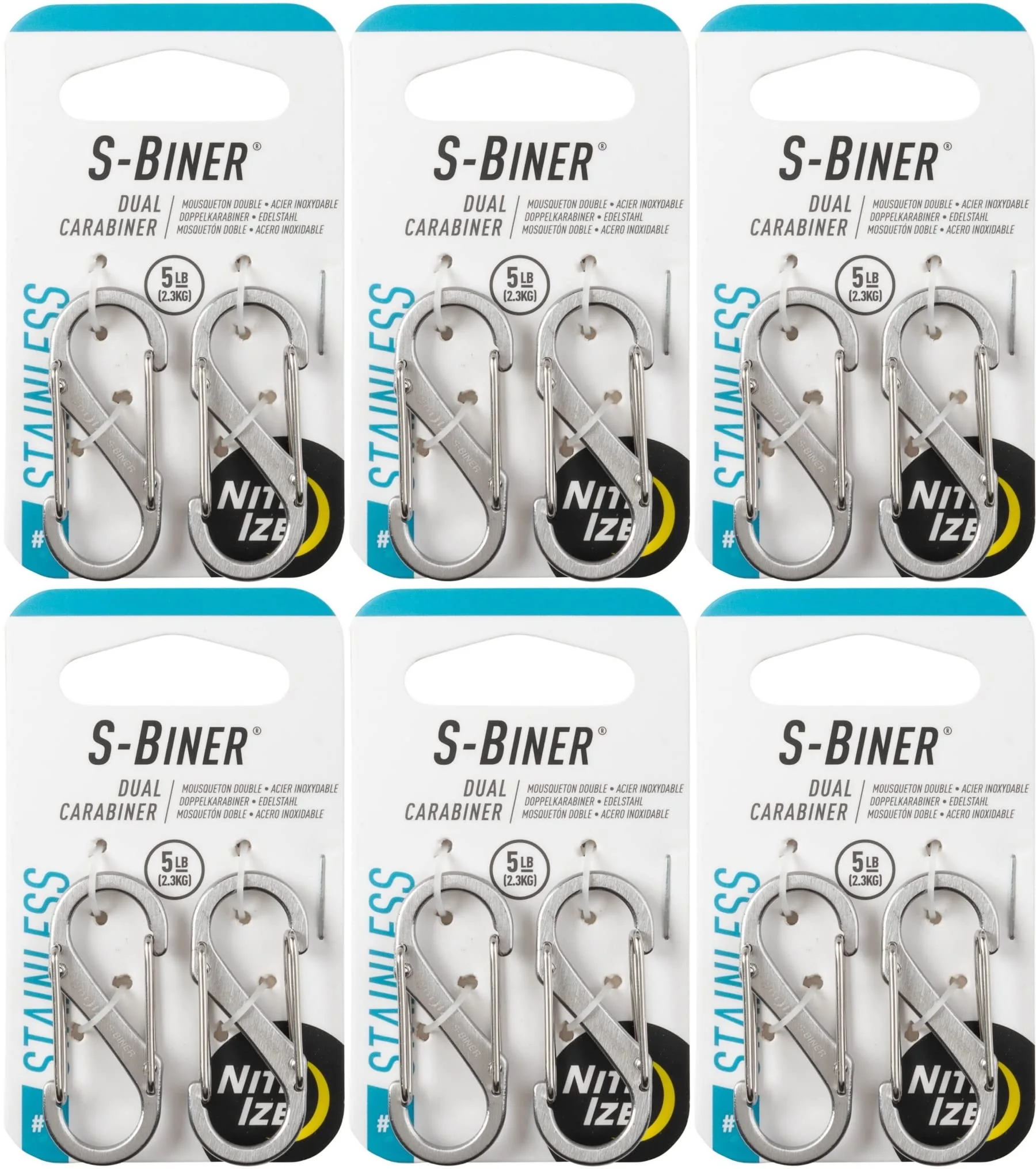 Nite Ize S-Biner Dual Carabiner in Stainless Steel