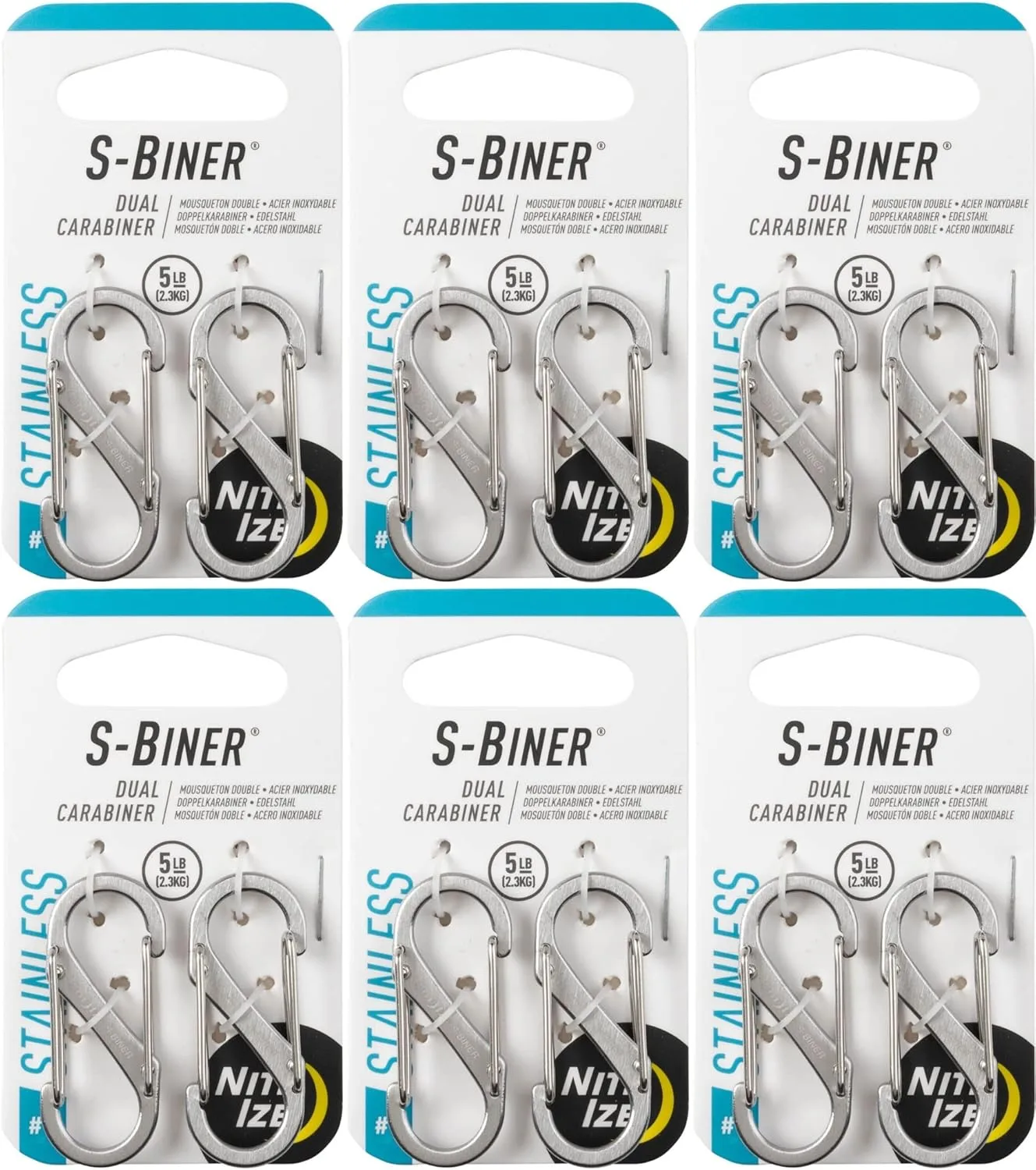 Nite Ize S-Biner Dual Carabiner in Stainless Steel