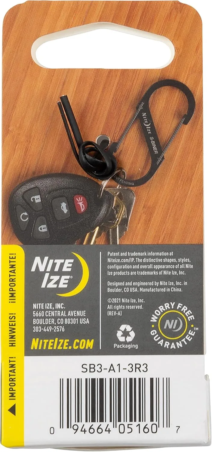 NITE IZE S-Biner Stainless Steel Dual Carabiner 3 Pack