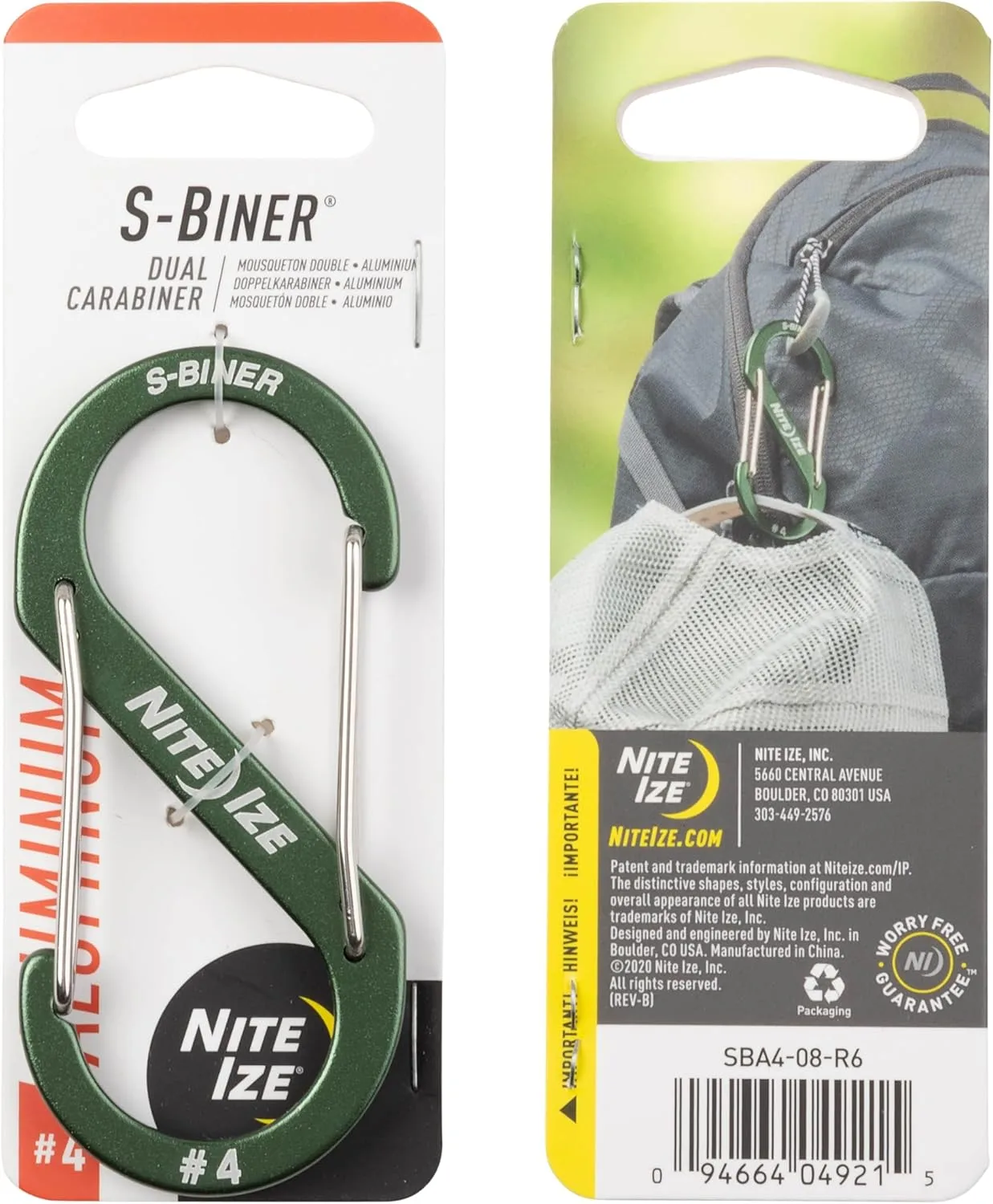 NITE IZE S-Biner Aluminum Dual Carabiner