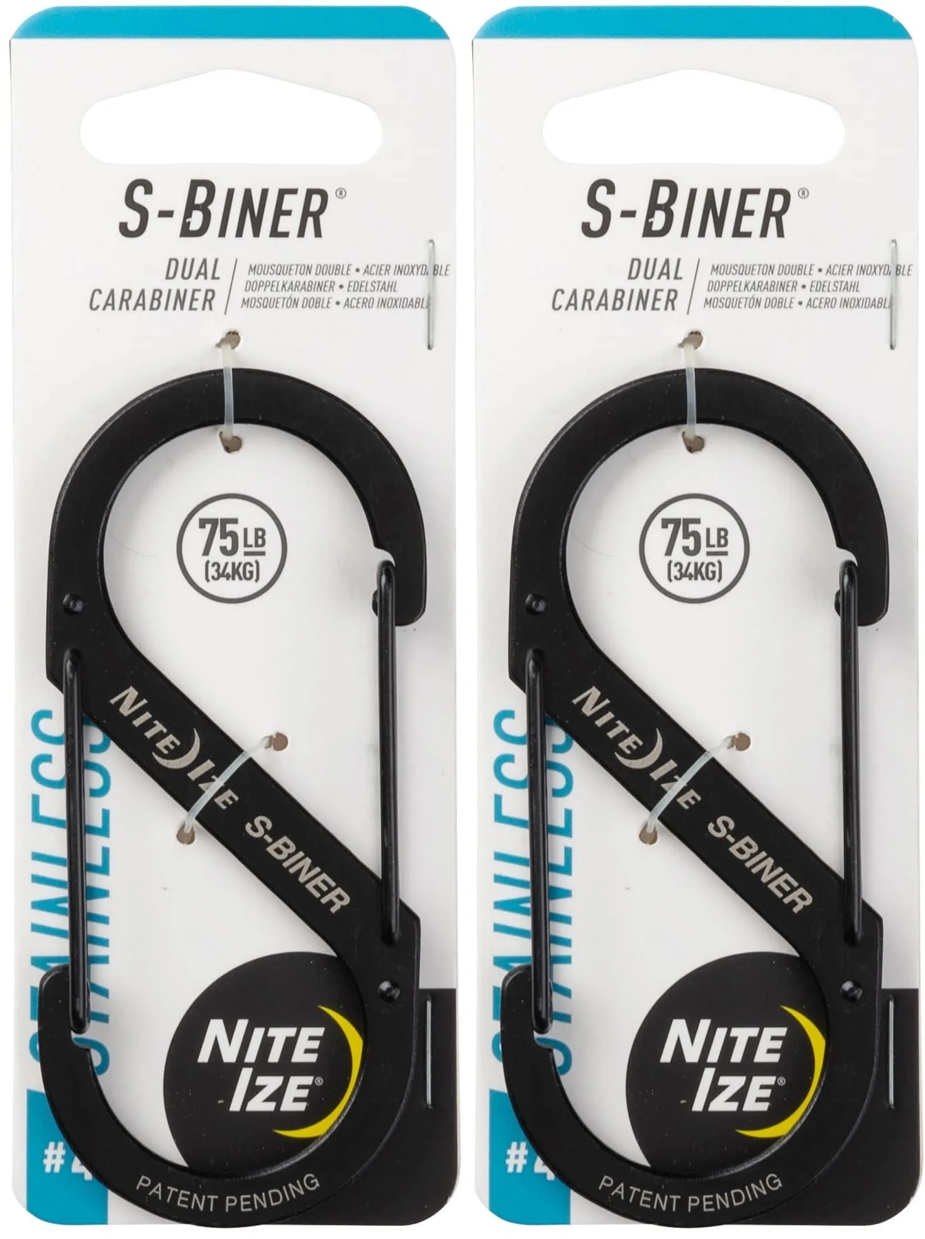 NITE IZE S-Biner Stainless Steel Dual-Gated Carabiner