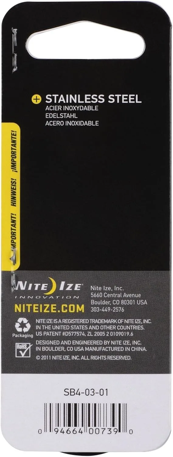 NITE IZE S-Biner Stainless Steel Dual-Gated Carabiner