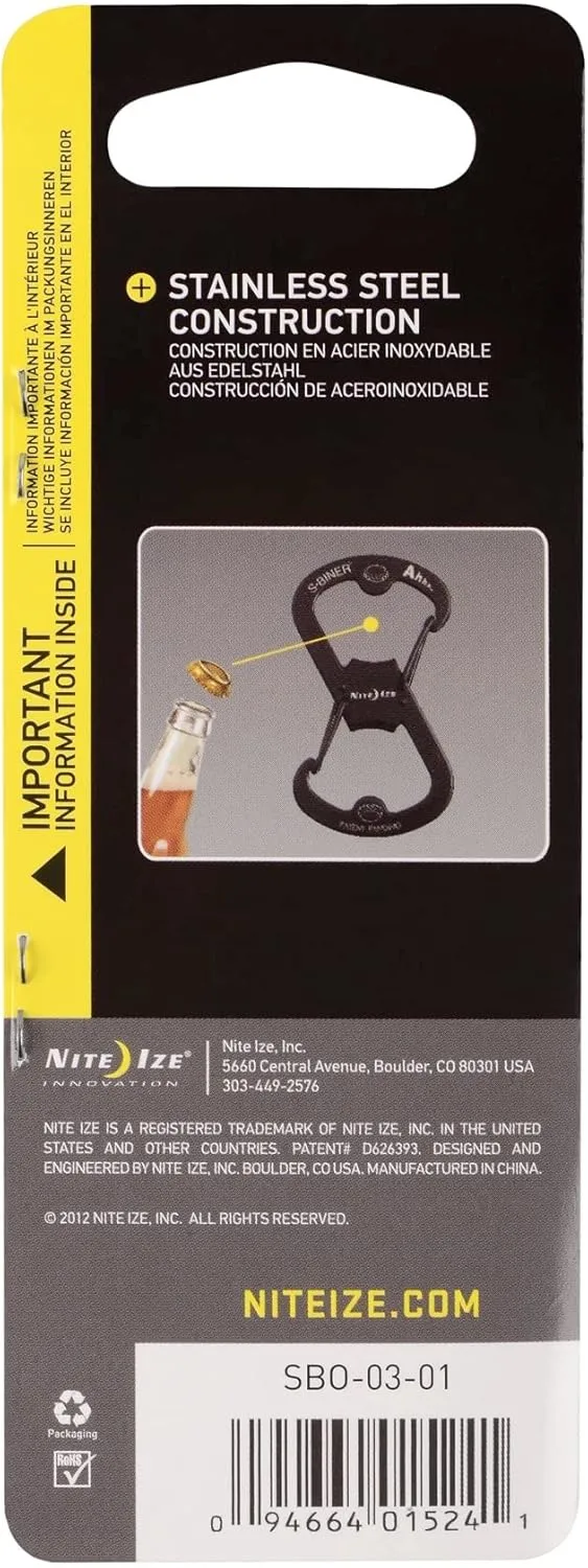 Nite Ize S-Biner Ahhh Dual-Function Carabiner and Bottle Opener