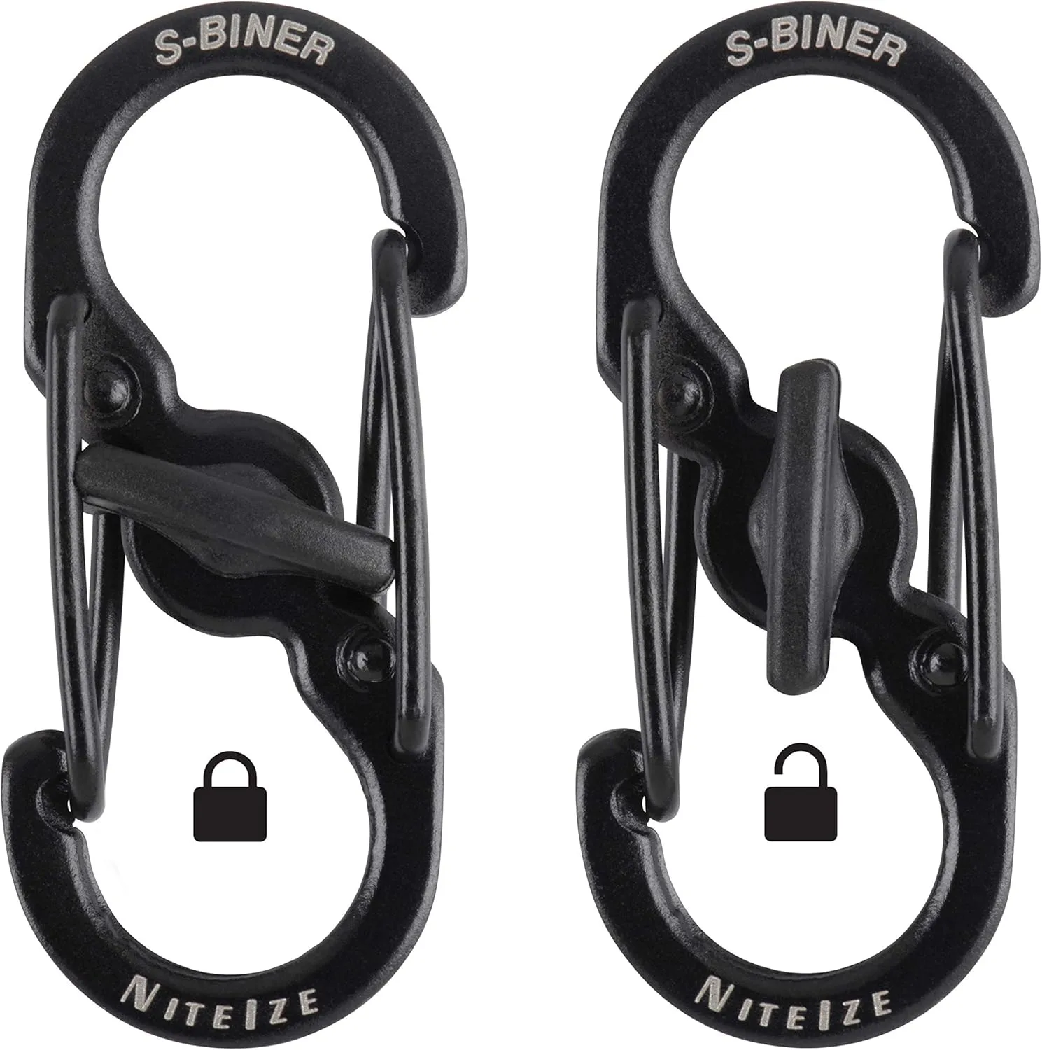 Nite Ize S-Biner MicroLock Stainless Steel Dual-Gate Carabiner Key Holder