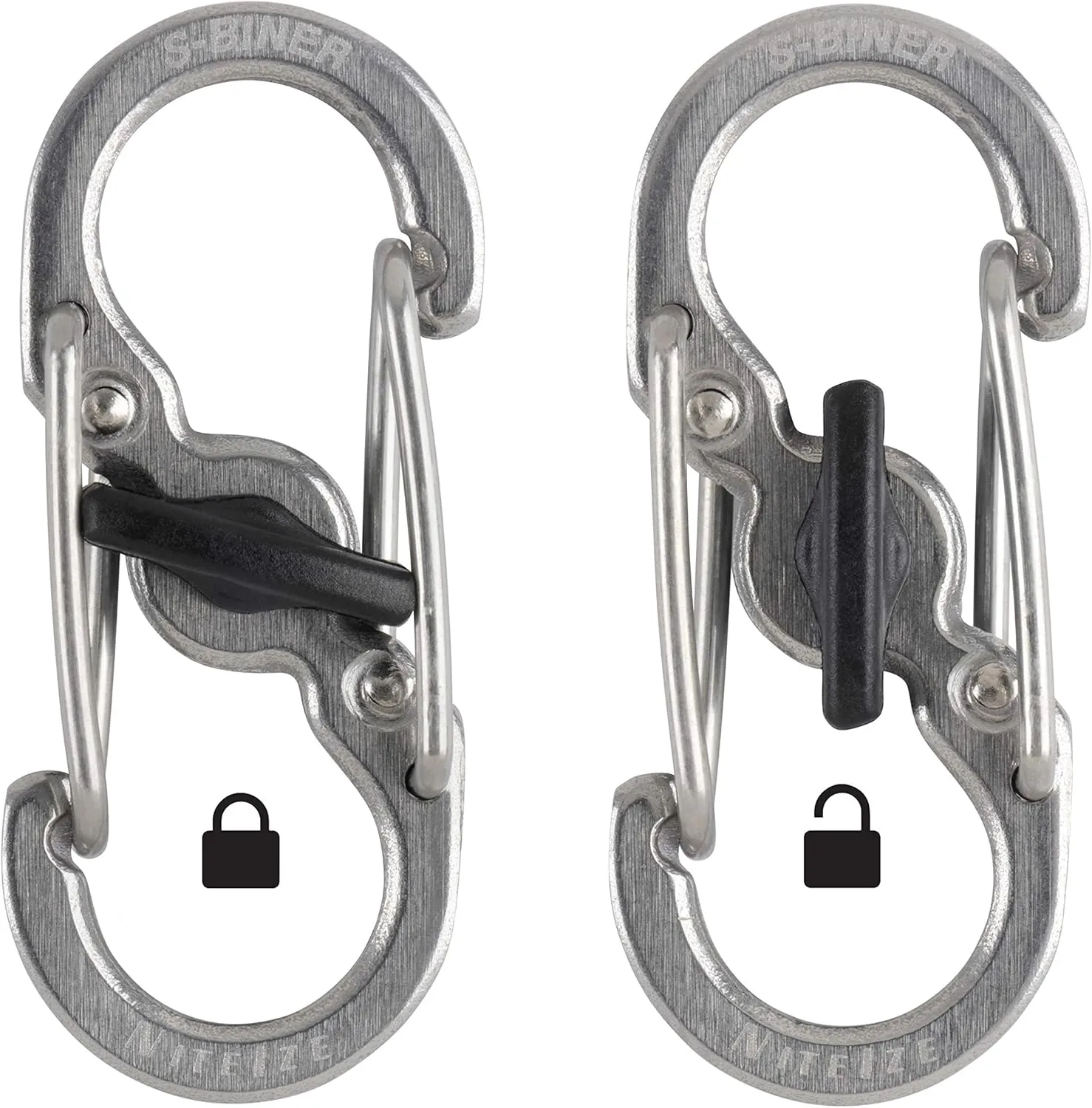 Nite Ize S-Biner MicroLock Stainless Steel Dual-Gate Carabiner Key Holder