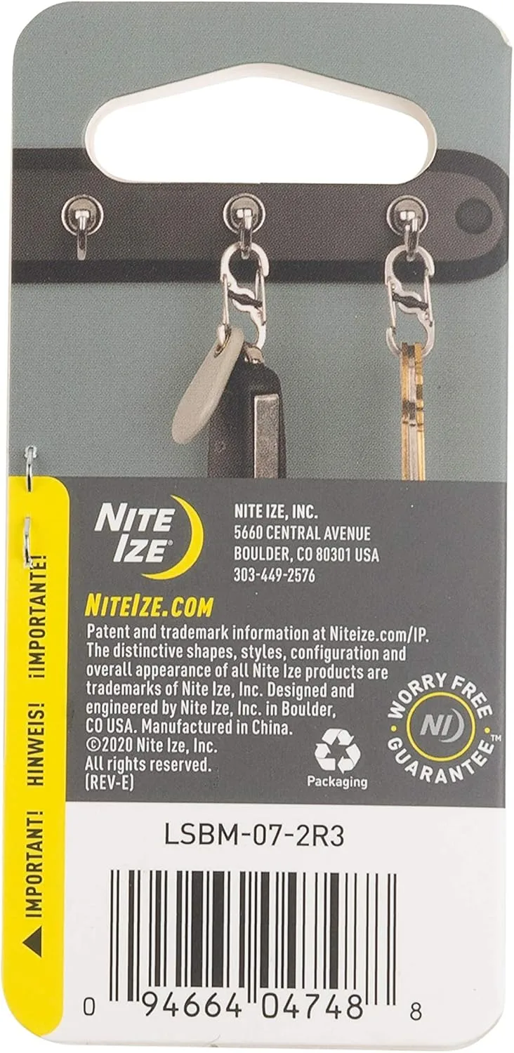 Nite Ize S-Biner MicroLock Stainless Steel Dual-Gate Carabiner Key Holder