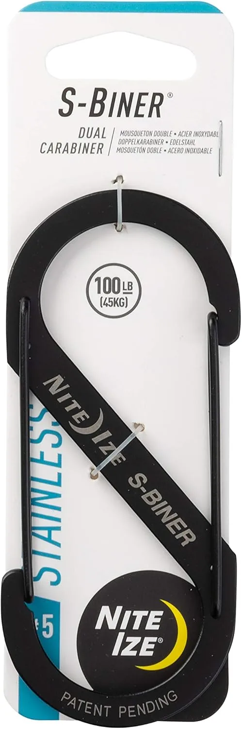 NITE IZE S-Biner Stainless Steel Dual-Gated Carabiner