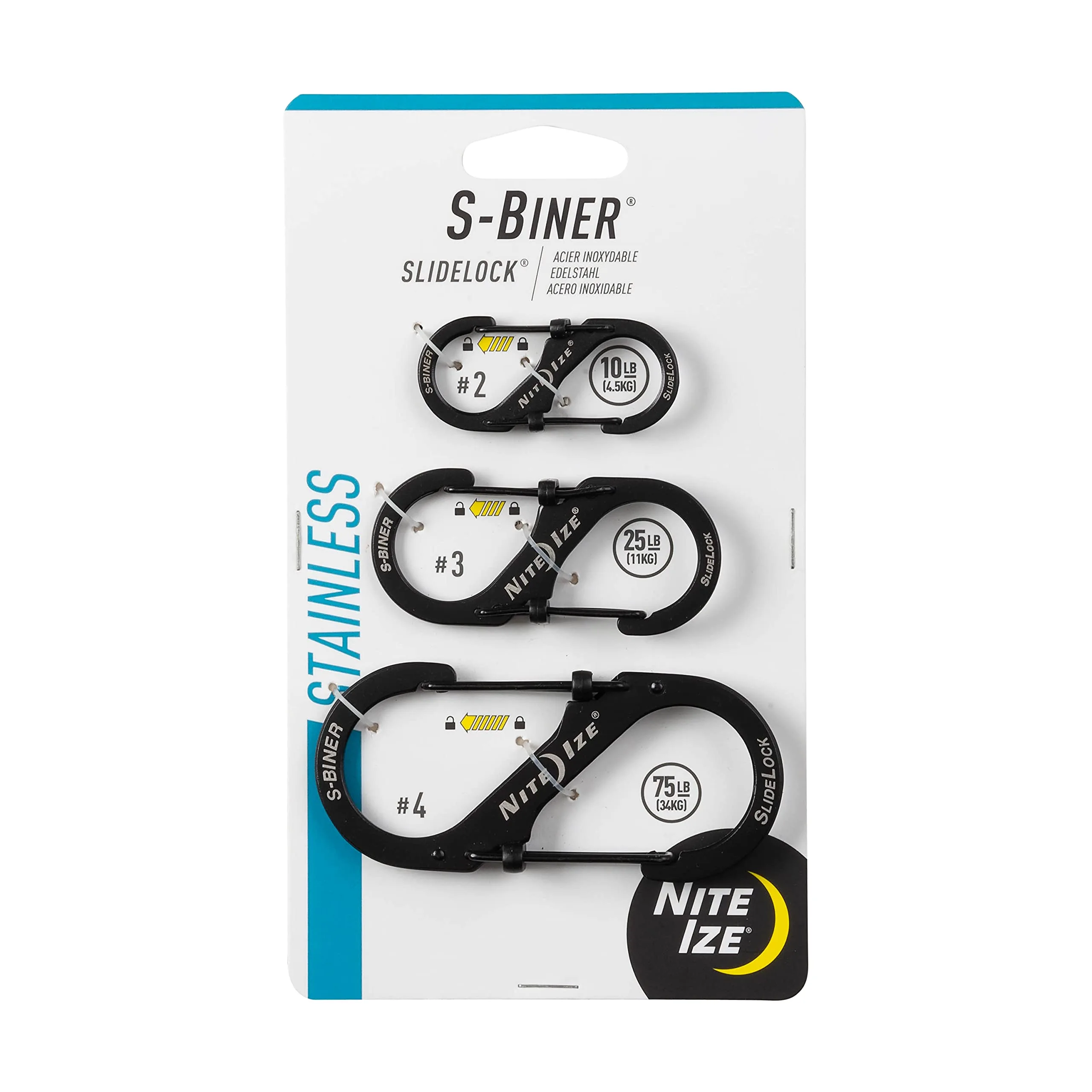 NITE IZE S-Biner SlideLock Stainless Steel Dual Locking Carabiner