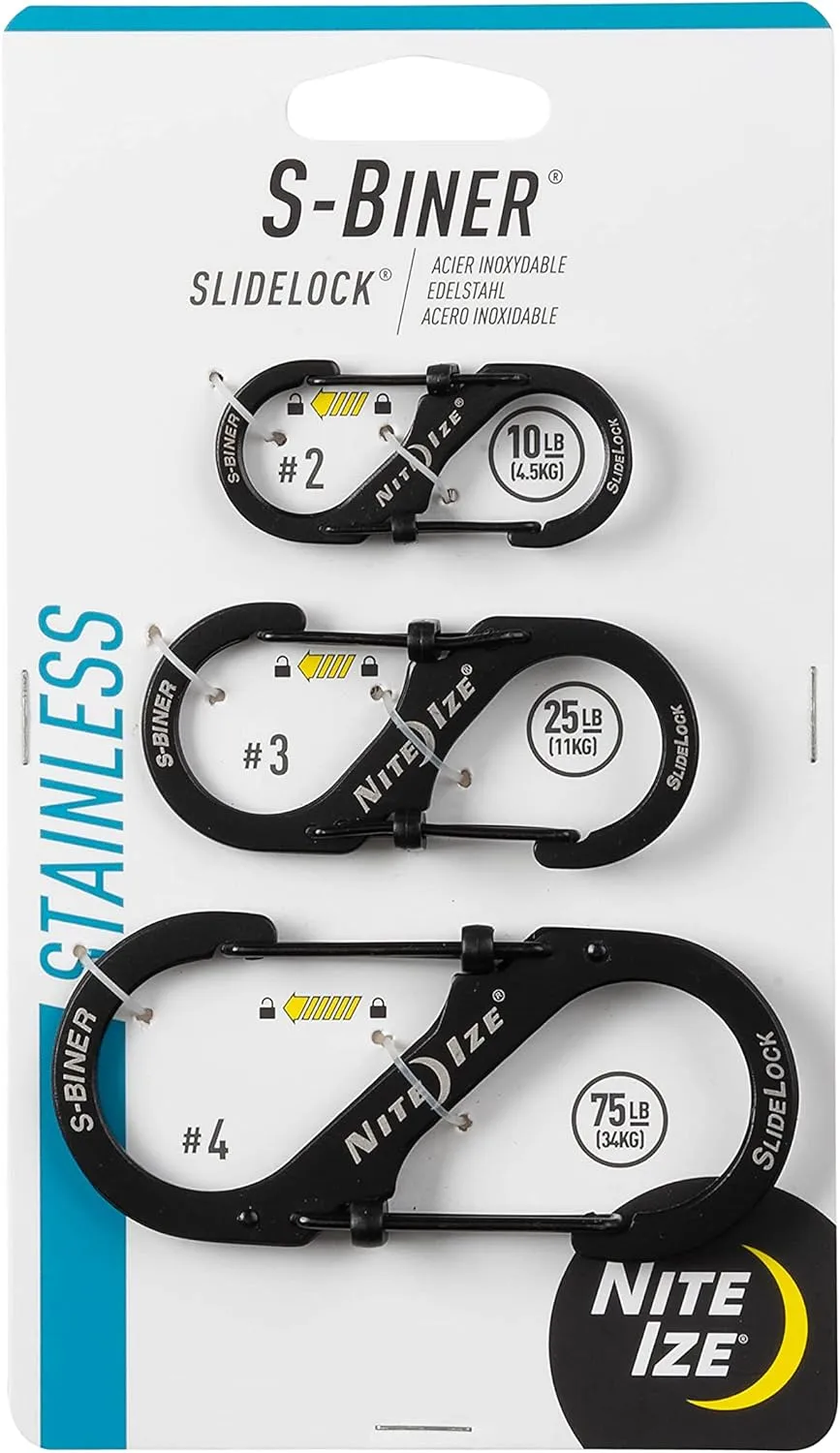 NITE IZE S-Biner SlideLock Stainless Steel Dual Locking Carabiner
