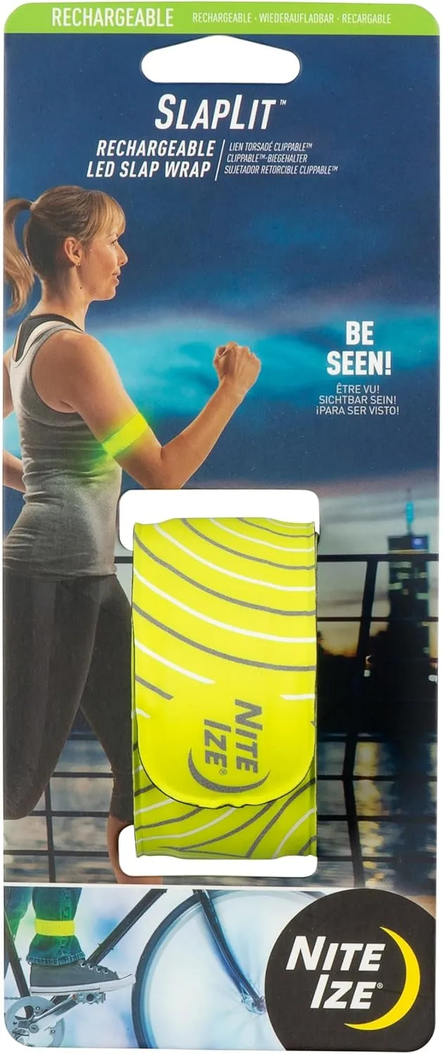 Nite Ize SlapLit Rechargeable LED Slap Wrap - Light-Up Band for Wrists or Ankles