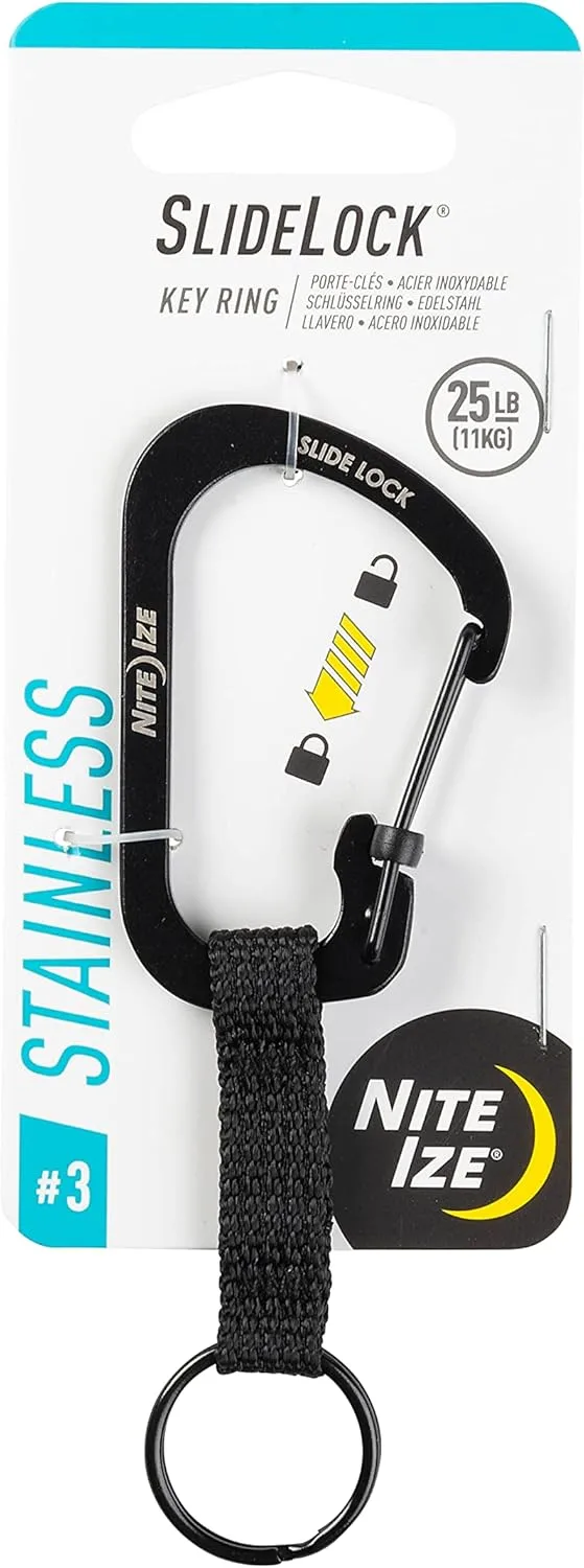 NITE IZE SlideLock Key Ring #3 Locking Carabiner