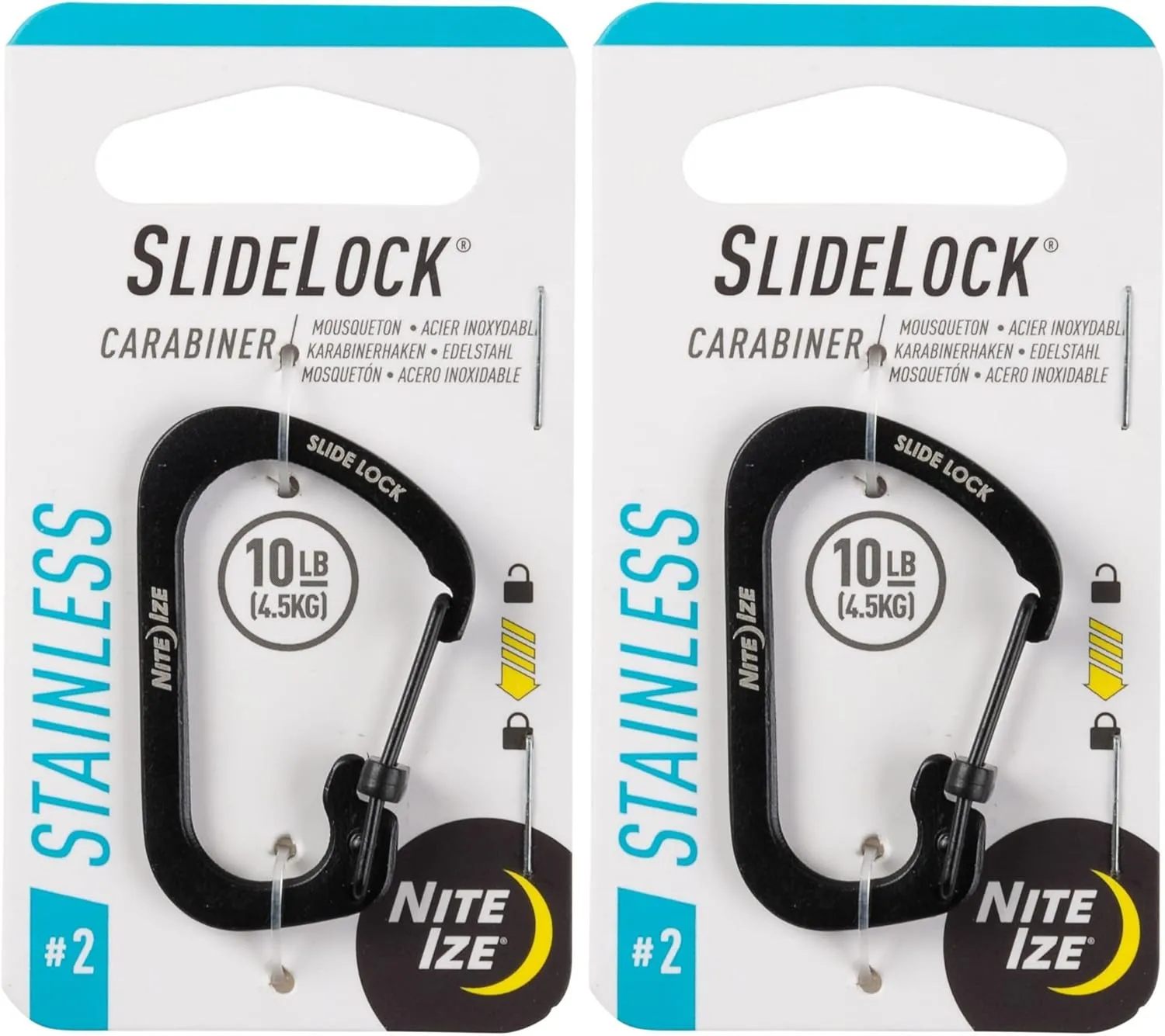 Nite Ize SlideLock Stainless Steel Carabiner Key Holder