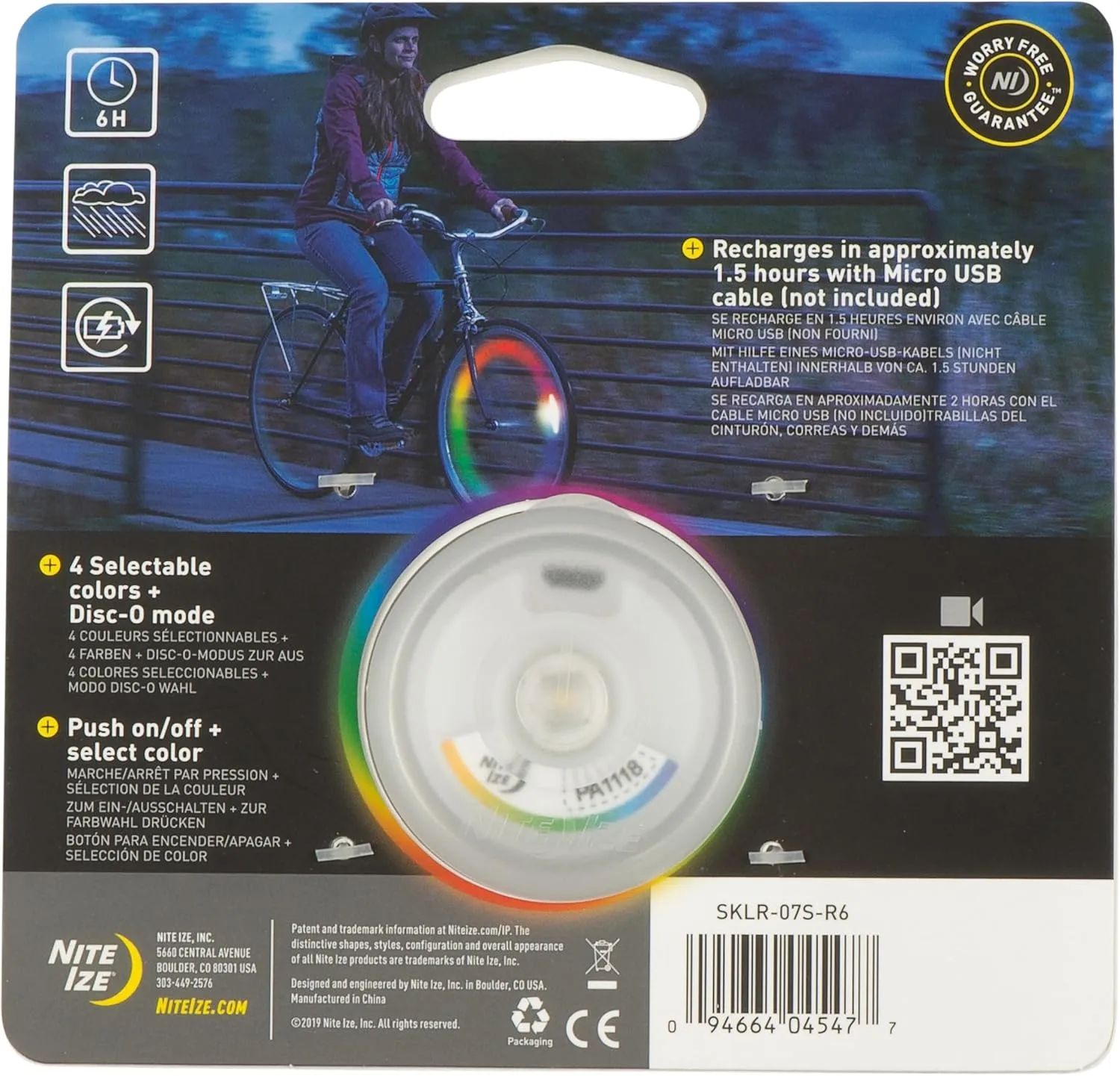 Nite Ize SpokeLit Wheel Light - Bicycle Spoke Light for Visibility and Safety - LED Lights for Bike Wheels