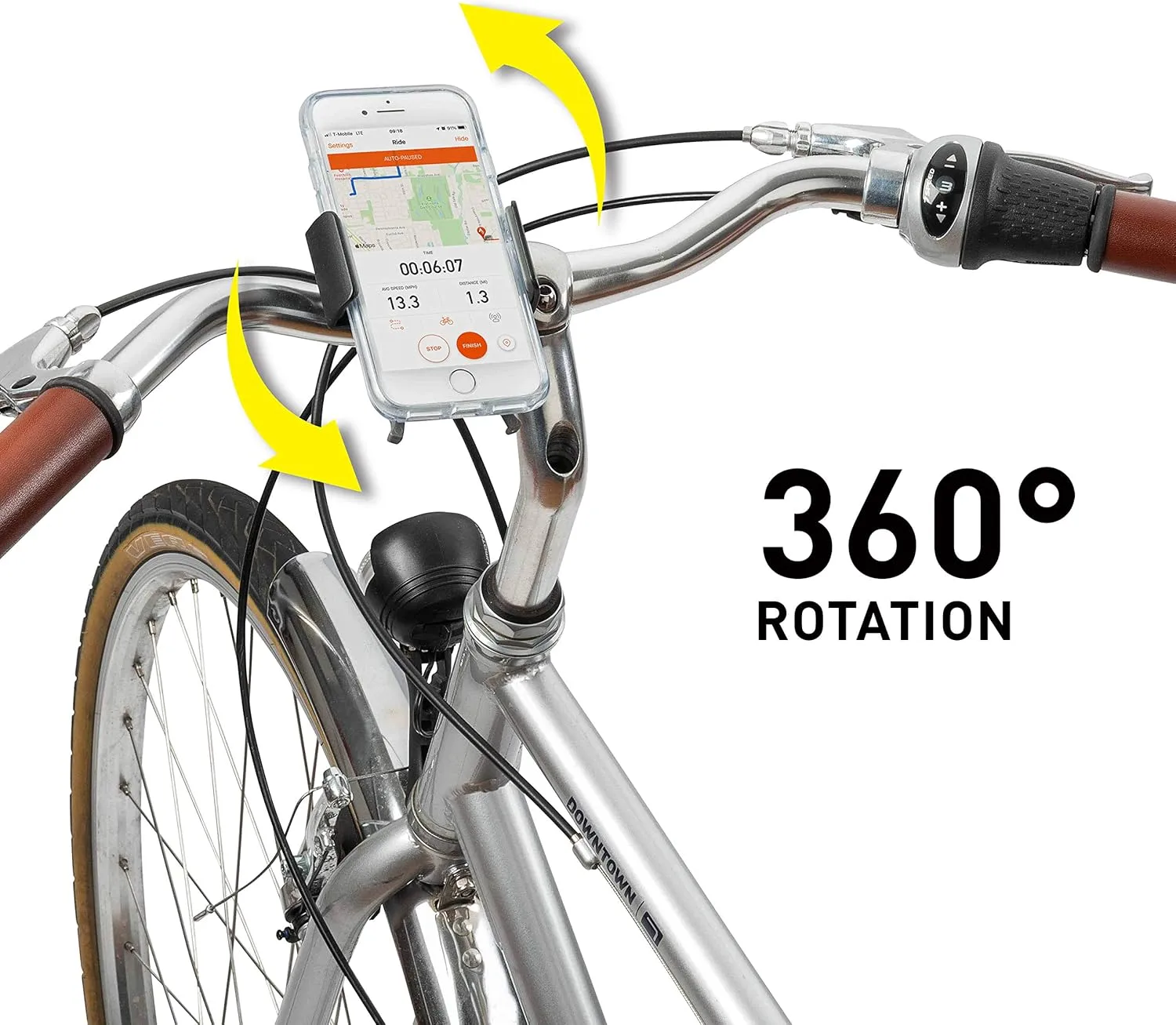 NITE IZE Squeeze Rotating Smartphone Bar Mount - Bike Handlebar Phone Holder