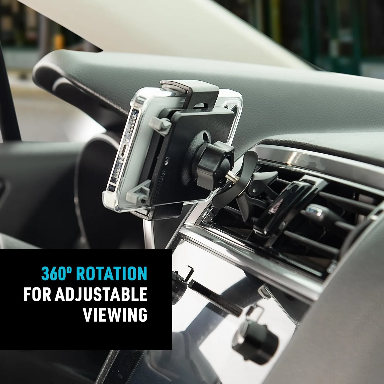 Nite Ize Squeeze Universal Vent Mount - Phone Mount for Car Vent - Sturdy Phone Mount & Holder with Ball Joint - Black