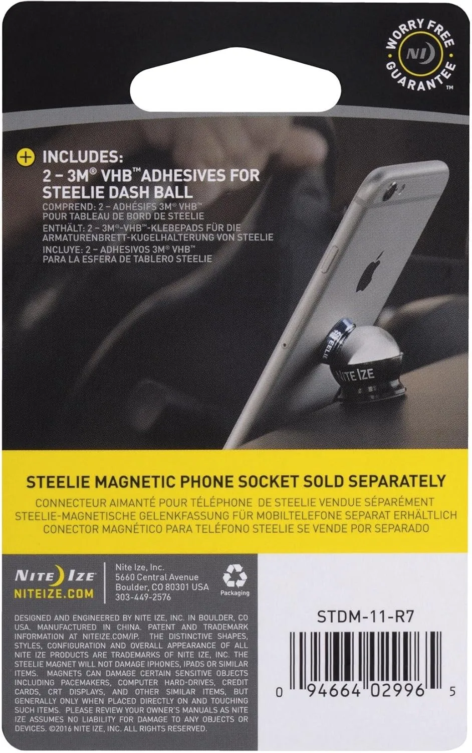 Nite Ize Steelie Dash Ball Component Kit Replacement Phone Mount Parts (4-Pack)