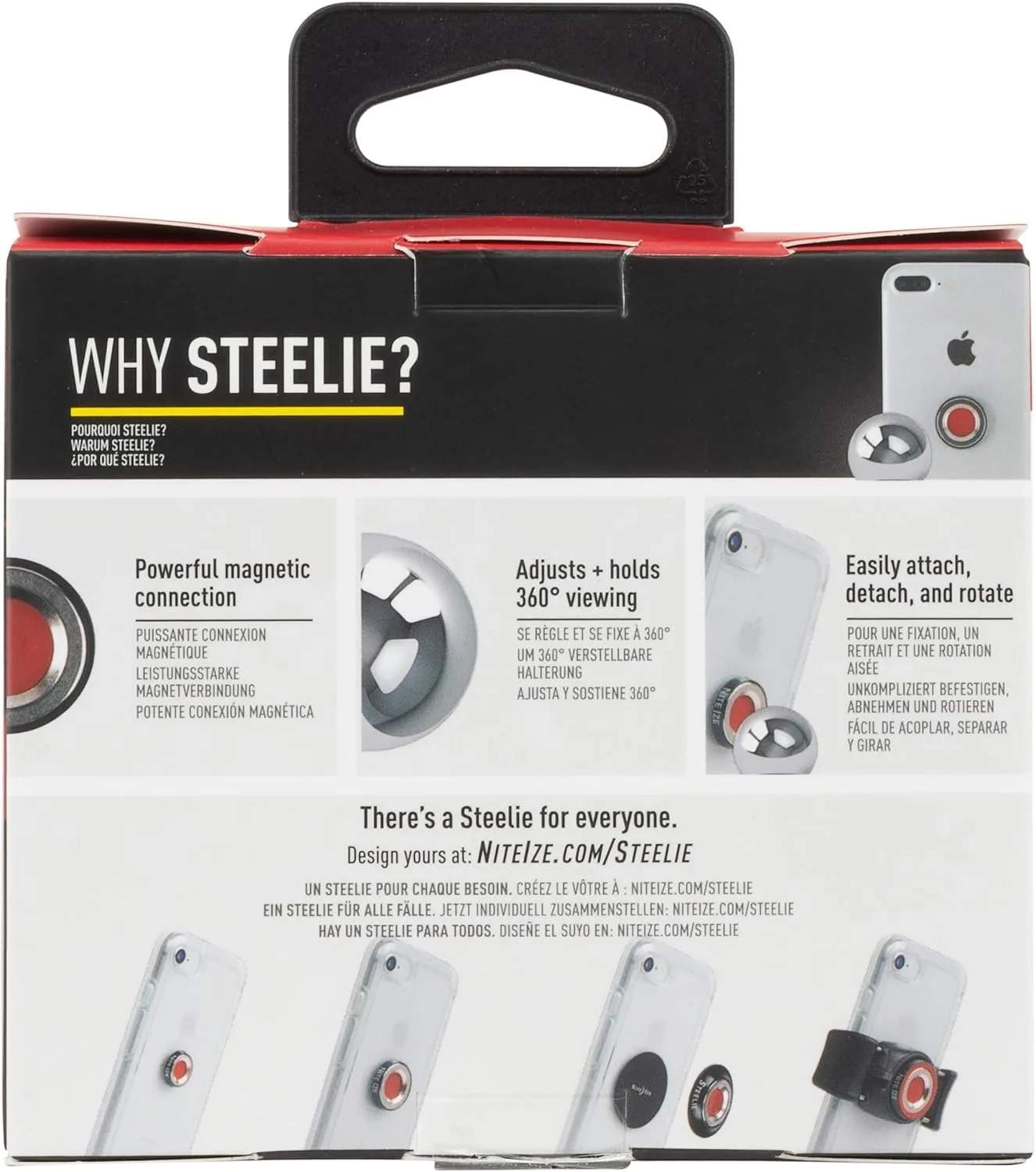 Nite Ize Steelie Vent Kit - Magnetic Phone Mount for Car Vents