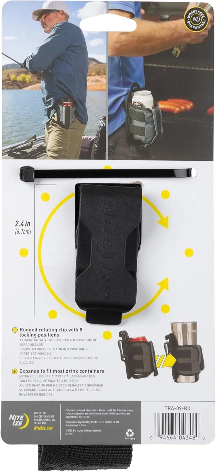 Nite Ize Traveler Drink Holster - Traveler & Water Bottle Holder for Hands-Free Use