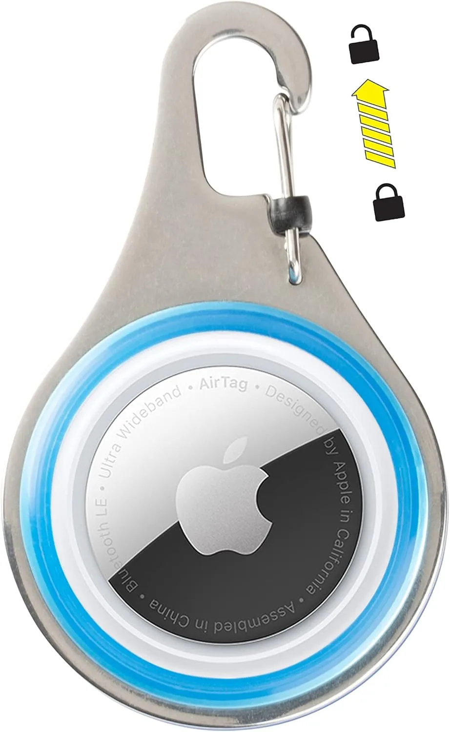 NITE IZE WearAbout Pet Clippable Tracker Holder for Apple AirTag with Locking Carabiner