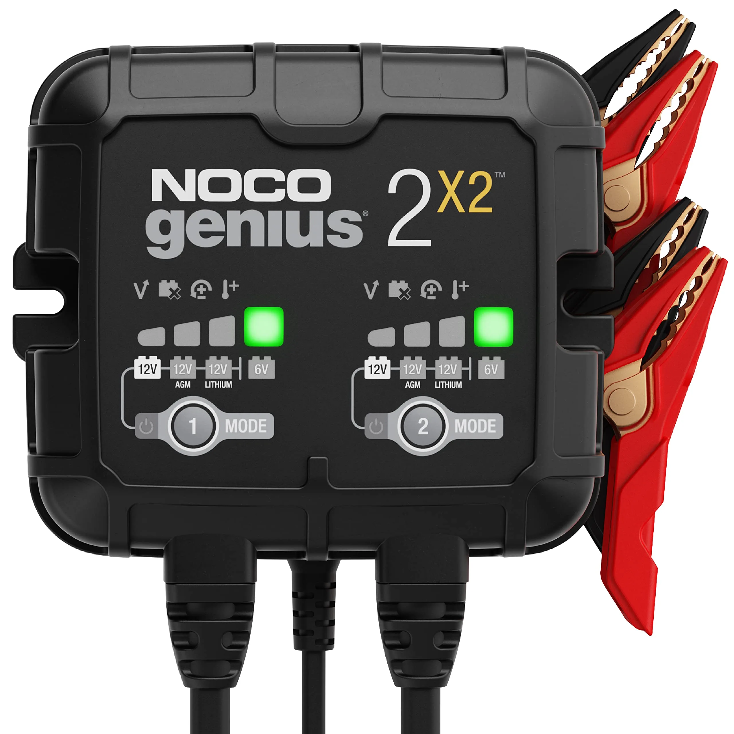 NOCO GENIUS2X2 4A 2-Bank Smart Battery Charger - 6V/12V