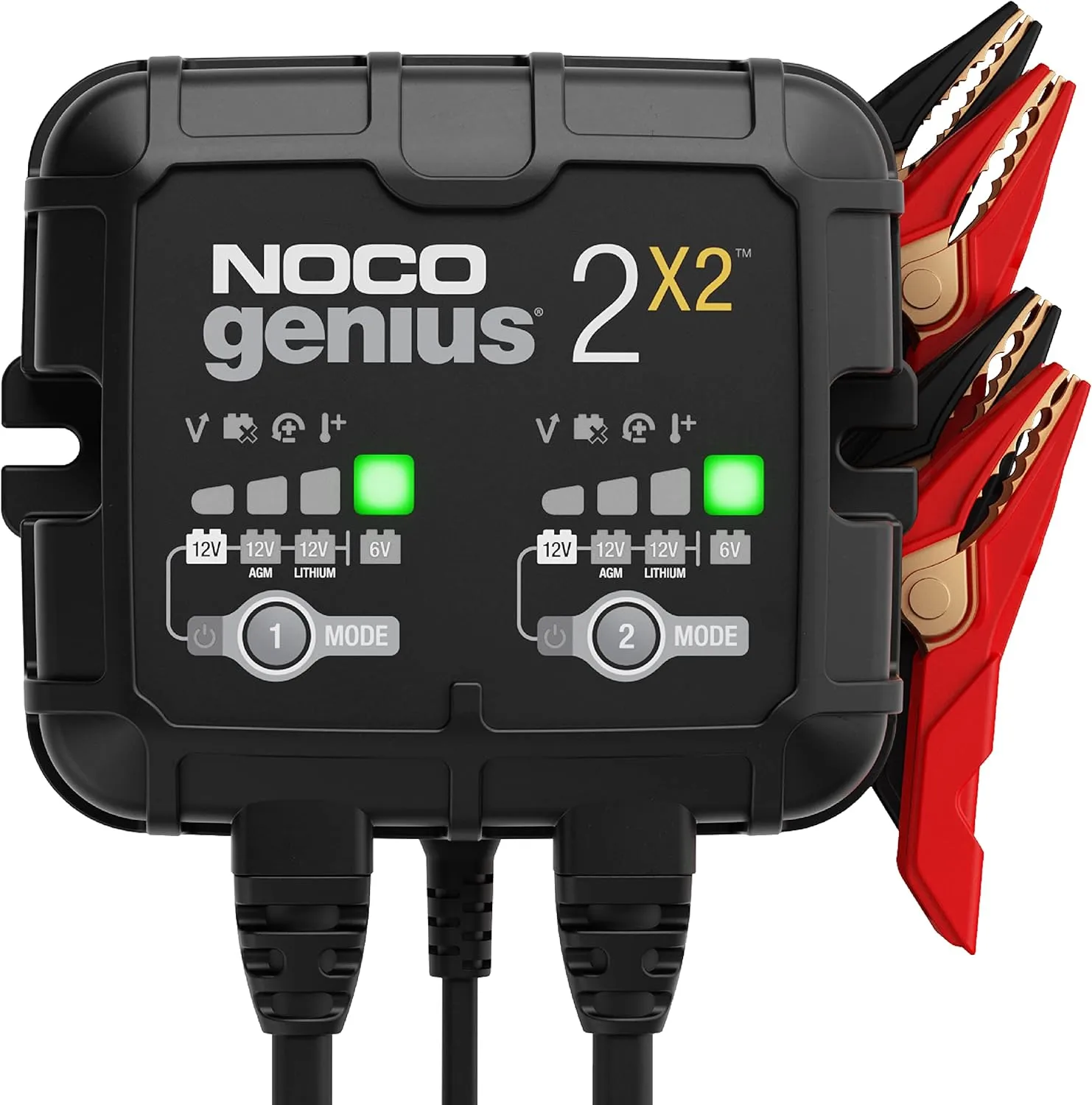 NOCO GENIUS2X2 4A 2-Bank Smart Battery Charger - 6V/12V