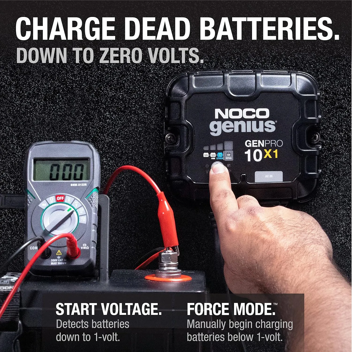NOCO Genius GENPRO10X1: 1-Bank, 10A Onboard Battery Charger - 12V Waterproof Marine Charger