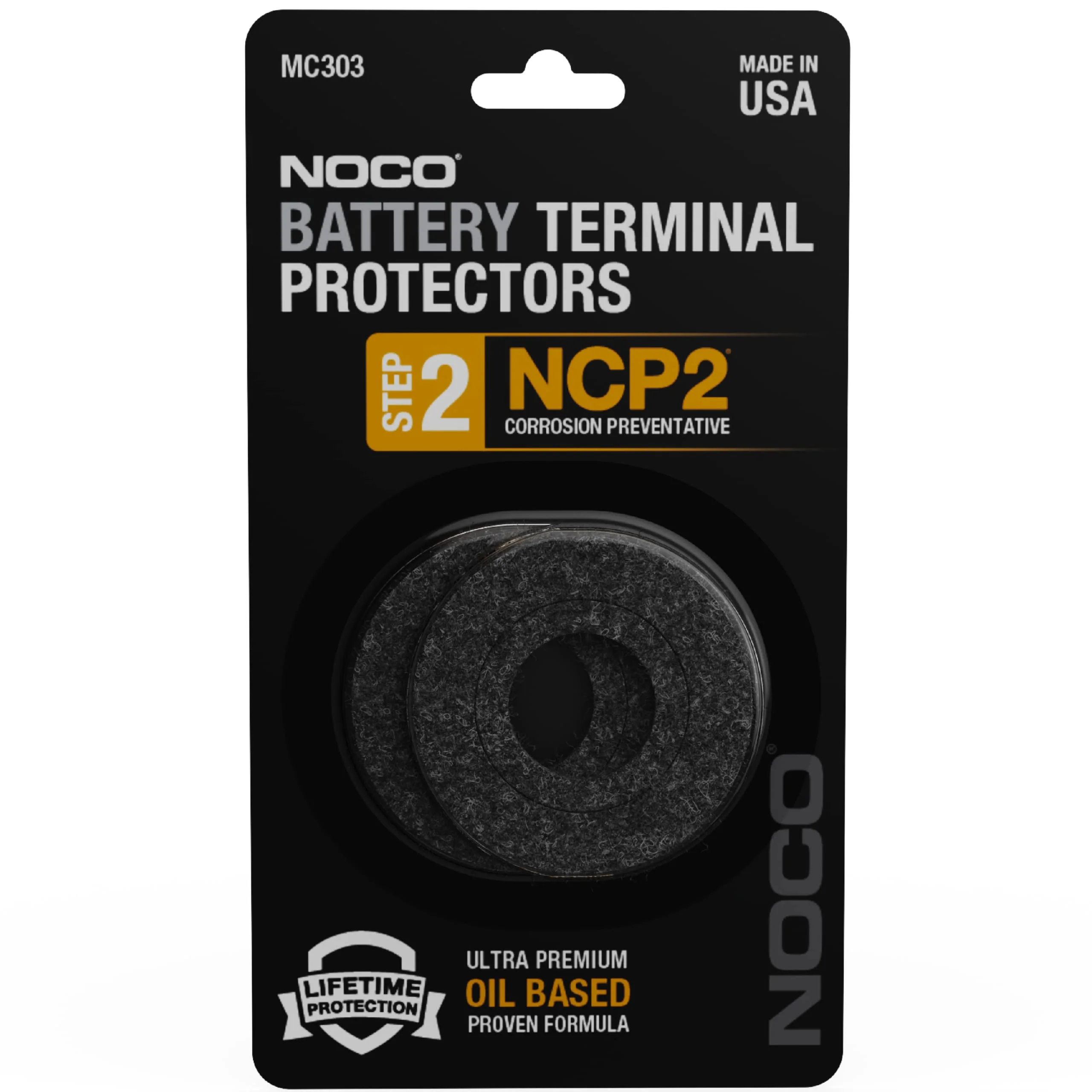 NOCO NCP2 MC303 Oil-Based Battery Terminal Protectors, Anti-Corrosion Washers, and Battery Corrosion Pads (Pack of 2) Terminal Protectors - 2 Pack