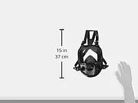 North 5400 Series Niosh-Approved Full Facepiece Respirator, Med/Large (54001) 1 Count (Pack of 1)