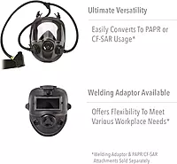North 5400 Series Niosh-Approved Full Facepiece Respirator, Med/Large (54001) 1 Count (Pack of 1)