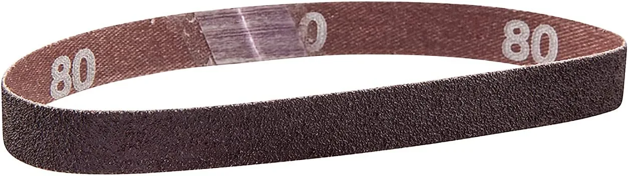 Norton 78072727554 1/2x12” Gemini R283 Aluminum Oxide Cloth File Belts, 80 Grit, Coarse, 50 pack