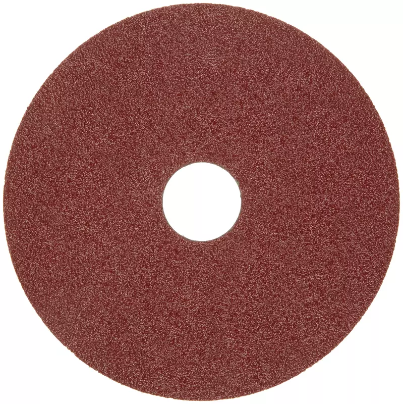 Merit Resin Abrasive Disc, Fiber Backing, Aluminum Oxide, 7/8" Arbor, 4-1/2" Diameter, Grit 36 (Box of 25)